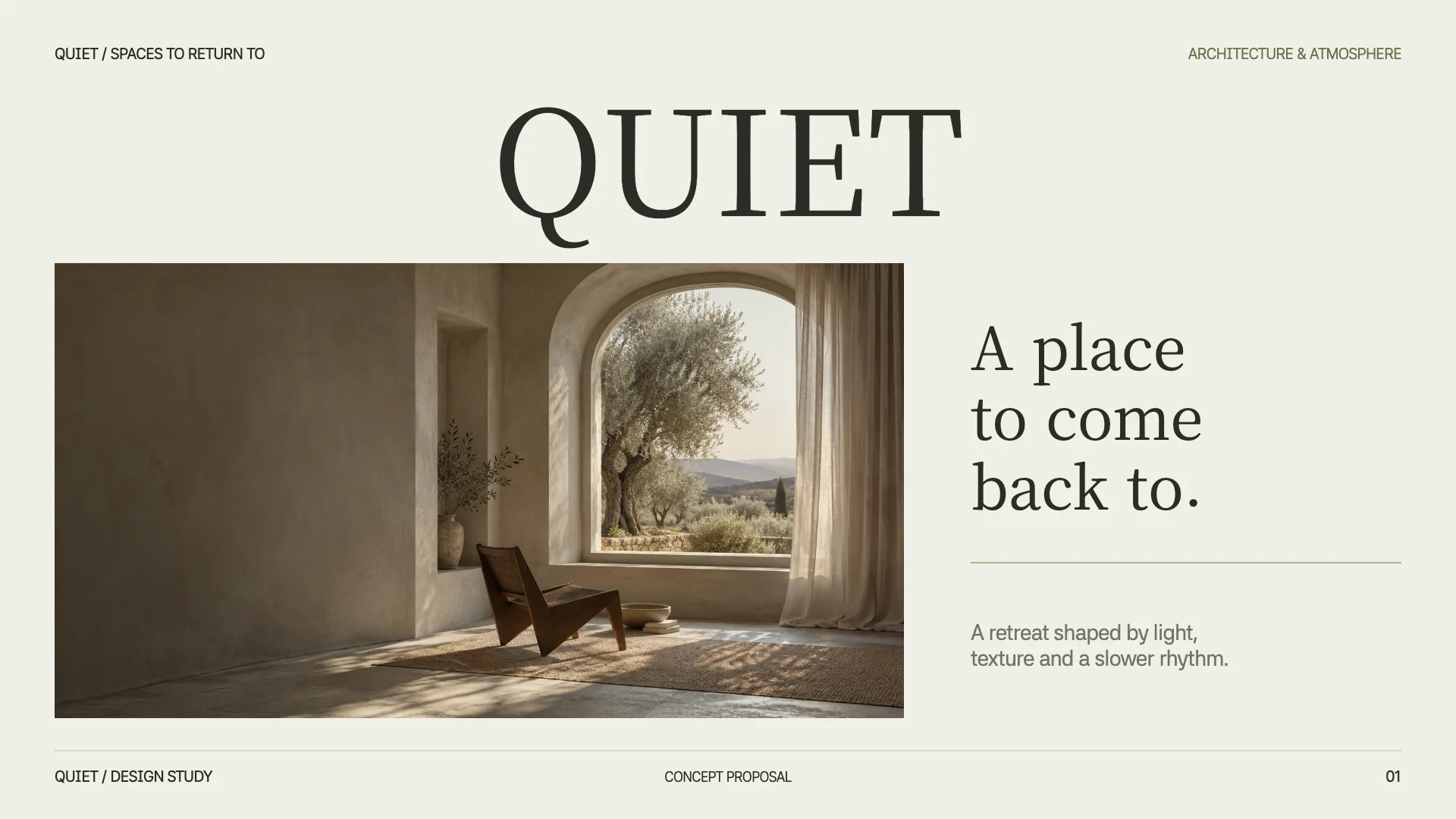 Quiet by Design slide 1