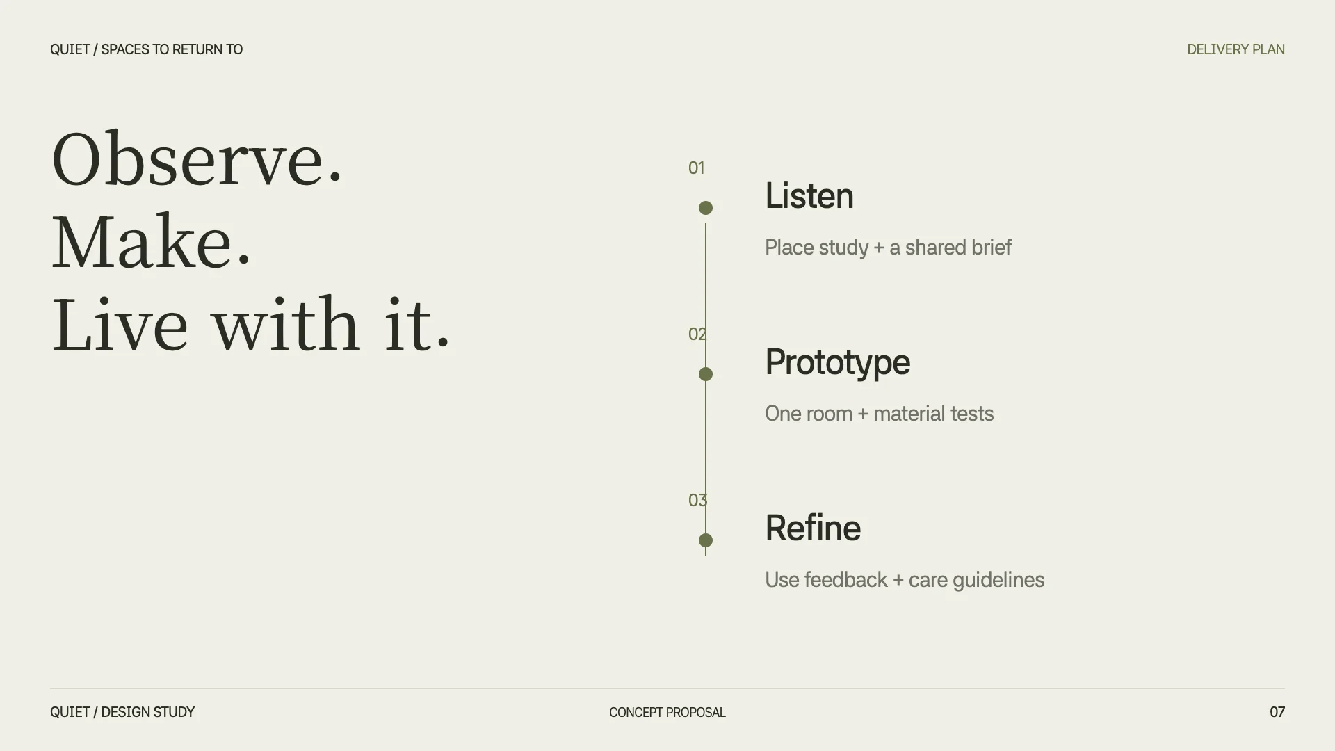 Quiet by Design slide 7